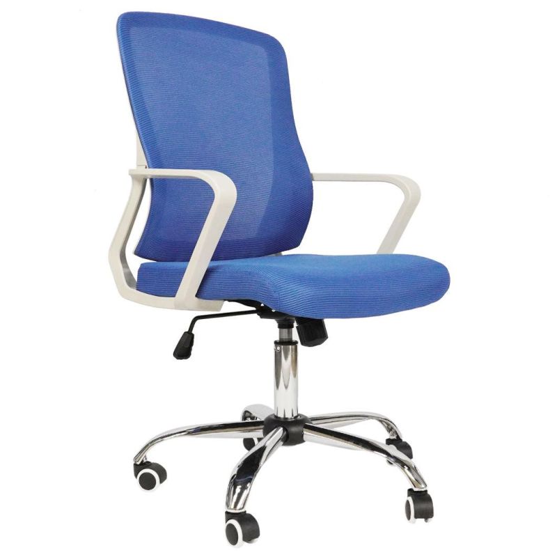 South America No Wheel Low Back Cheap Price Ergonomic Bow Shape Metal Base Mesh Office Chair