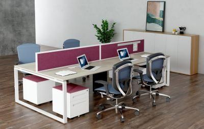 Open Space Office Furniture Face to Face Workstations 4 Seater Office Computer Desk for 4 Person