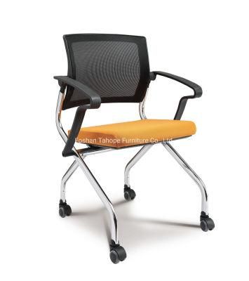Conference Plastic Office Conference Study Folding Training Chair with Writing Pad