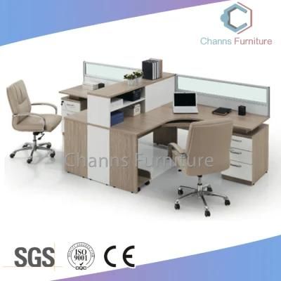 T Shape Workstation Wooden Office Cubicles with Cabinet Partition (CAS-W620)