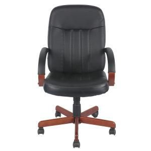 American Office Executive Chair with Painted Wooden and Bonded Leather Upholstered