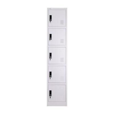 Standard Middle School Steel 5 Doors Locker Compartments Lockers Clothes Cabinet