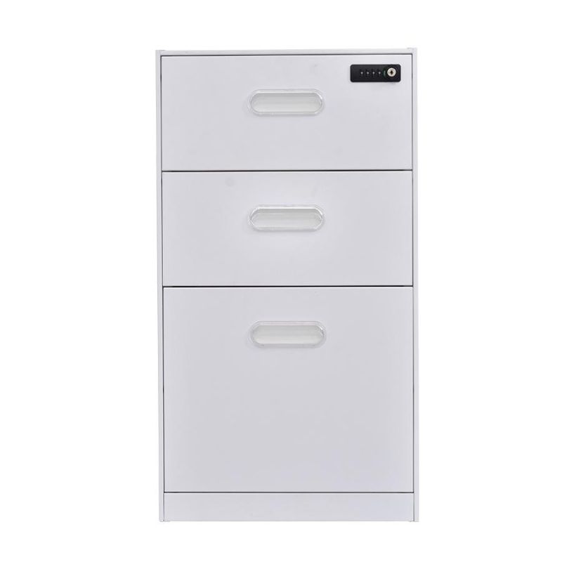 Office Metal Drawer Storage Cabinet 3 Drawers with Code Lock