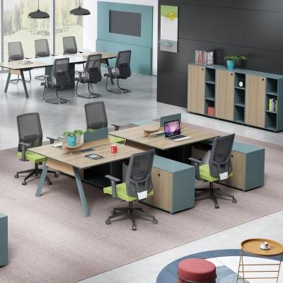 Popular Open Office Furniture Workstation Melamine Table for 2~4 Person