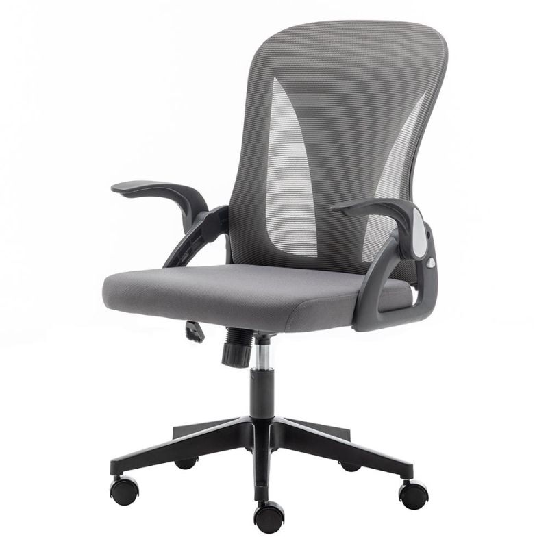 Mesh Chair Flip-up Armrest Black Mesh Office Chair Small Office Chair