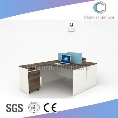 Affordable L Shape Office Table Opposite Workstation with Drawers (CAS-W631)