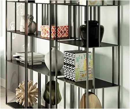 Living Room Simple Wrought Iron Floor Storage Shelf 0595