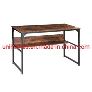 Computer Desk with Storage Shelves/Study Table for Home Office (Industrial/Rustic Brown)