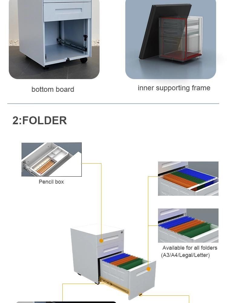 Kd Lockable Steel Office Storage Files 3 Drawer Lateral File Cabinet