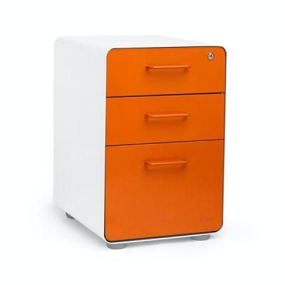 Metal Steel File Storage Mobile Pedestal 3 Drawer Cabinet