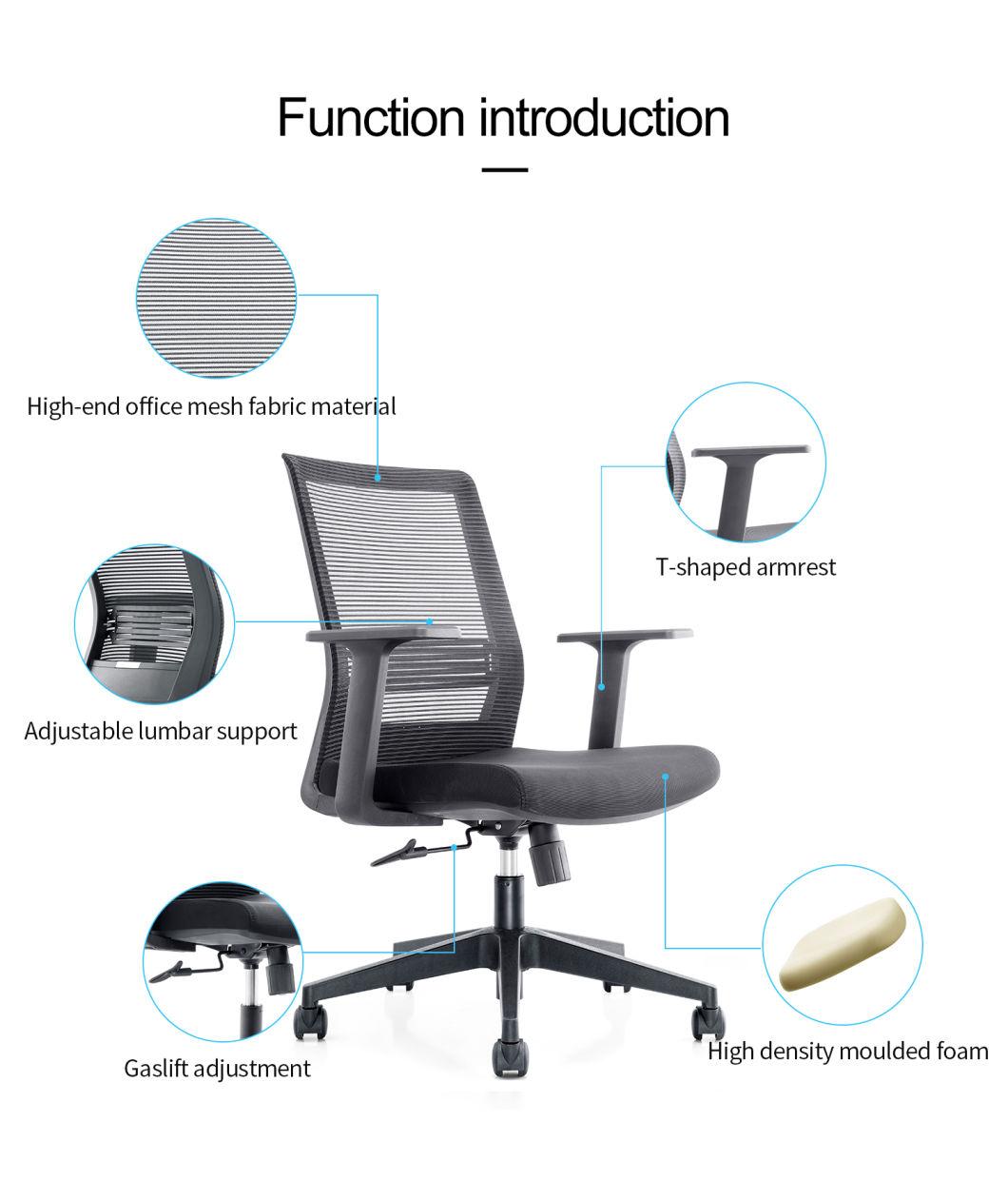 South East Asia Popular and Comfortable Office Furniture Task Swivel Ergonomic Mesh Cheap Price Amazon Shopify with Coat Hanger & Armrest Visit Guest Chair
