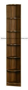 Modern Wooden Walnut Color Corner Display Cabinet (B706-0.275)