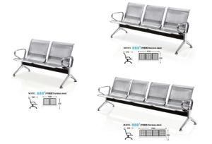 Stainless Steel Public Hospital Visitor Chair 3 Seater Airport Chair 888# in Stock