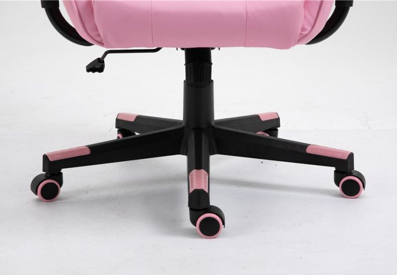 Ergonomic Swivel Adjustable PU Leather Computer Silla Girl Women Pink Gaming Chair