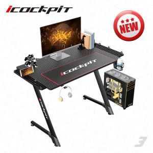 Icockpit Modern Office with Expansion Shelf Gaming Computer Desk for Gamer