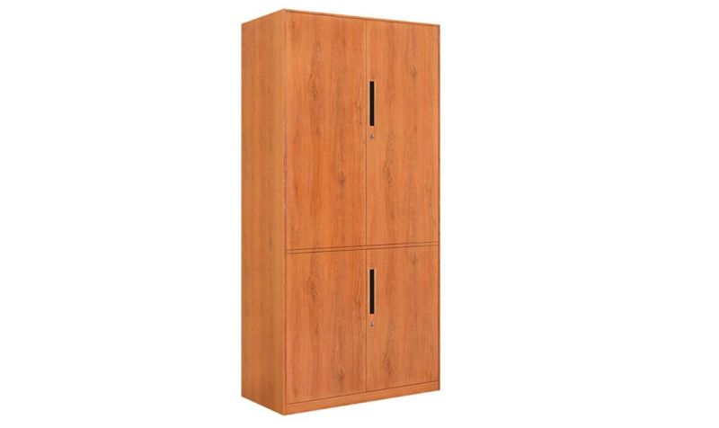Modern Wood Grain Steel Filing Cabinet Large Storage Office/School/Hospital Furniture