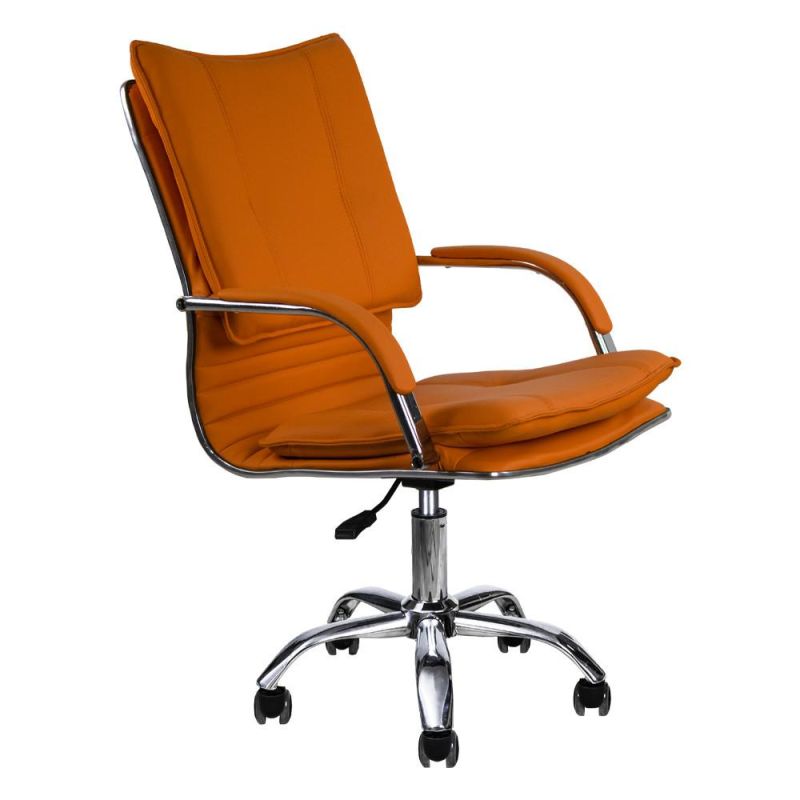 Lisung Modern High Back Chrome Based Leather Office Chair