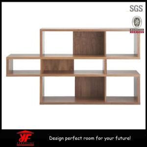 Brown Wooden Gloss Shelf Design Modern Bookcase
