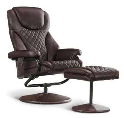 High Back Swivel Reclining Leisure Chair with Footrest