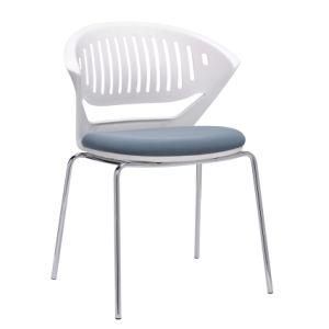 Meeting Room Four Legs Folding Plastic Steel Visitor Chair