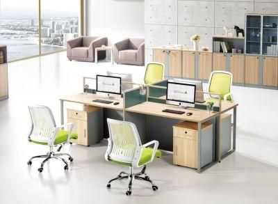 Wooden MDF Office Furniture Partition 2 Person 4 Person Office Cubicle Workstation