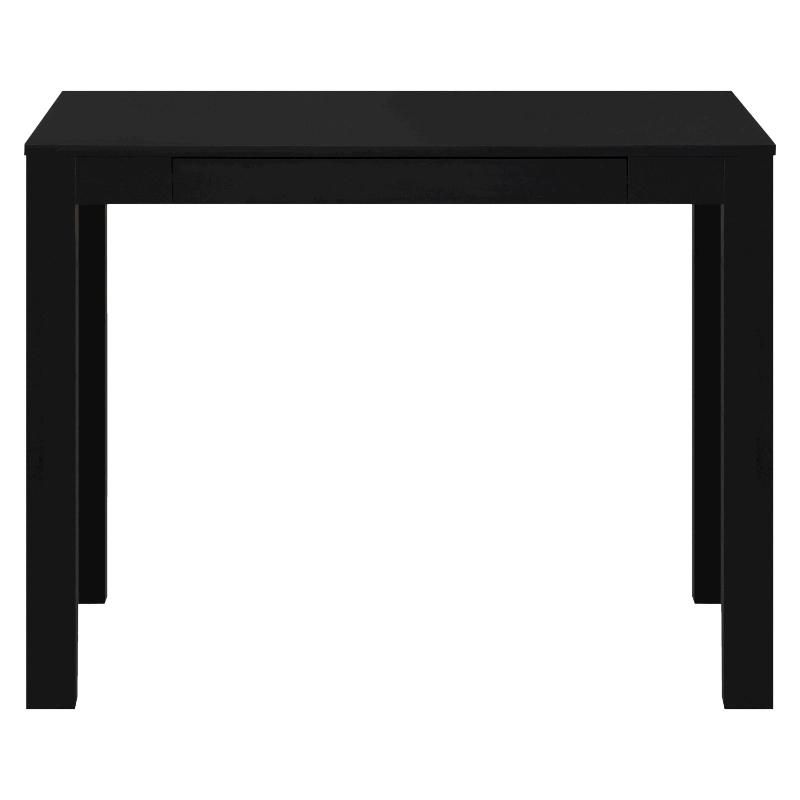 Black Stable Wood Computer Desk, Standing Height Computer Table