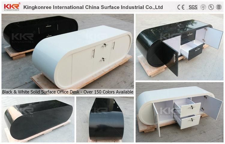 Custom Sizes Commercial Furniture High Ending Modern Design Artificial Stone Reception Desk