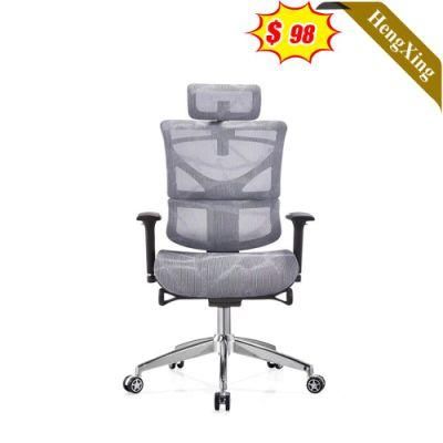 Simple Design Gray Color Mesh Staff Chairs Height Adjustable Ergonomic Chair with Wheels