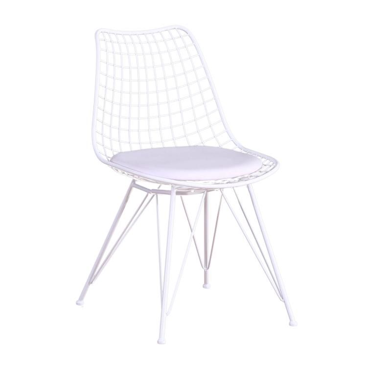 Metal Gold Dining Steel Mesh Iron Black Modern Rose White Plastic Copper Dine Frame Luci Outdoor Wire Chair