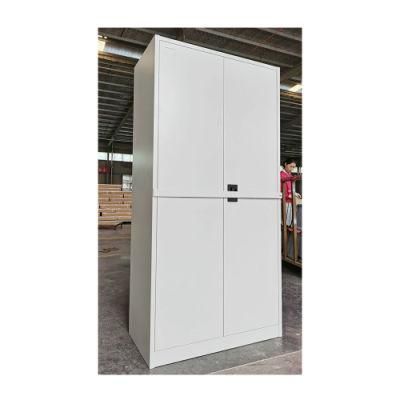 Fas-008 Office Furniture Manufacturers Metal 2 Door Cupboard Steel Storage File Cabinet with Locking Bar