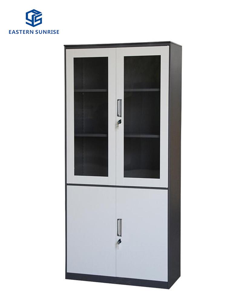 Hallway Storage Large Capacity Metal Filing Cabinet with Glass Office