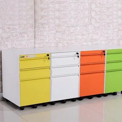 Fireproof Pedestal Drawer Under Desk File Cabinet with Wheels