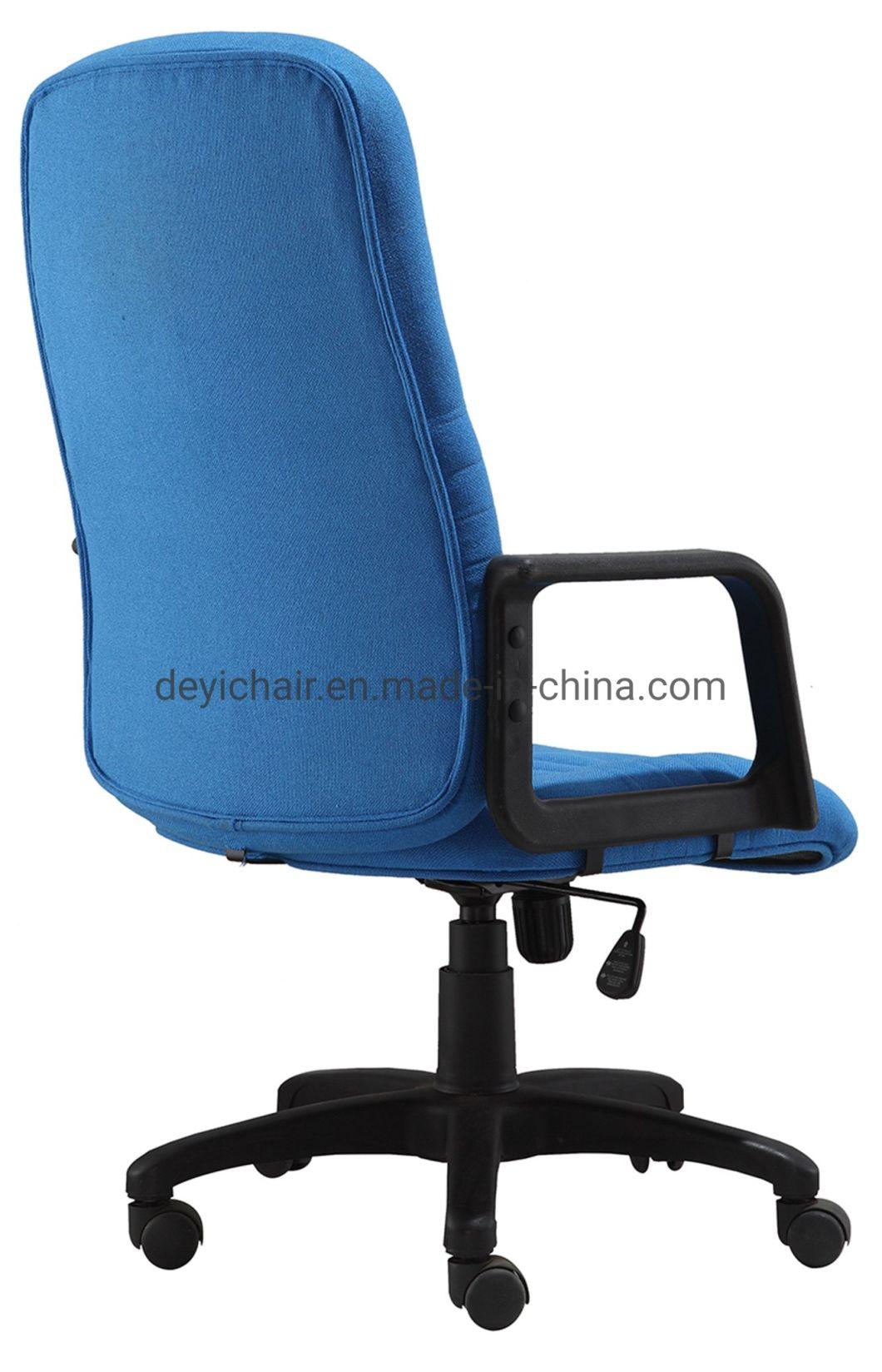 Blue Color High Back Simple Tilting Mechanism with PP Armrest 320mm Nylon Base Office Chair