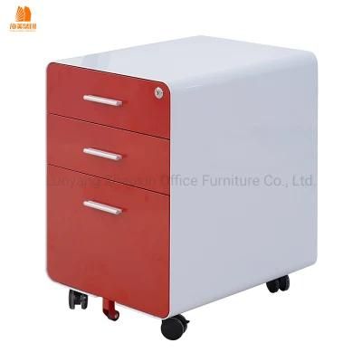 New Design Steel Pedestals 3 Drawer Movable Filing Cabinet