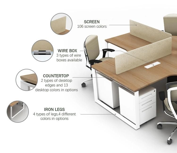 Wholesale Furniture Desk Wood Open Space Staff Table Office Workstation