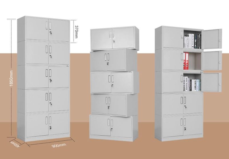 Five-Section File Storage Metal Office Cabinet