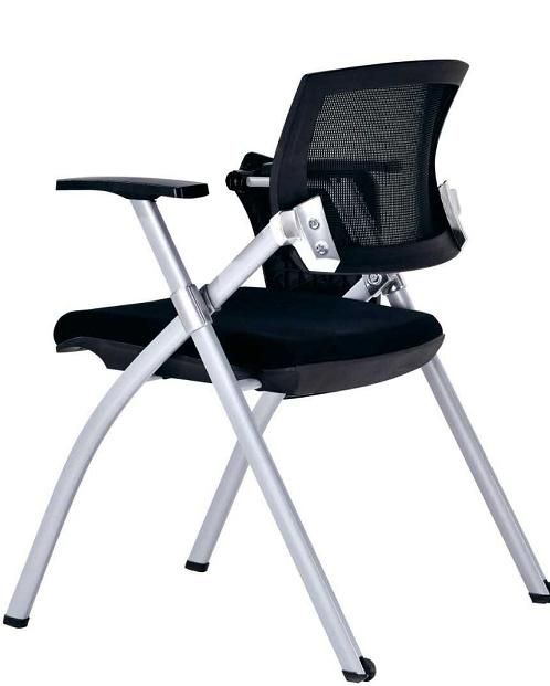 Plastic Training Chair Writepad Style Office Furniture Meeting Room Conference Study Student Use Folded Function Net Cloth