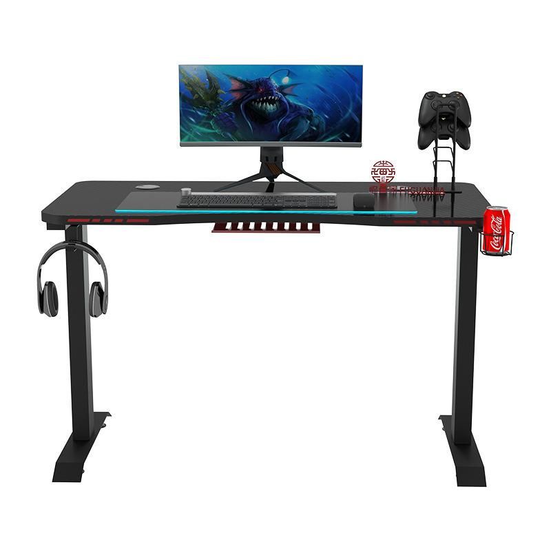 Modern Black Gamer Computer PC Laptop L Shape Leg Table Gaming Desk for PC