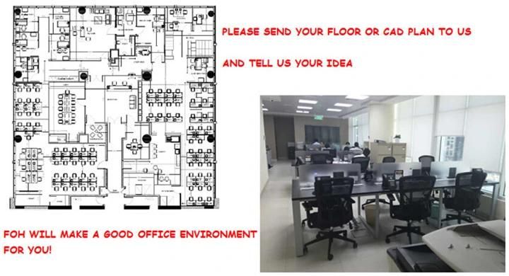 Modular Office Furniture 4 Person Office Workstation Partition (FOH-SS40-2812)