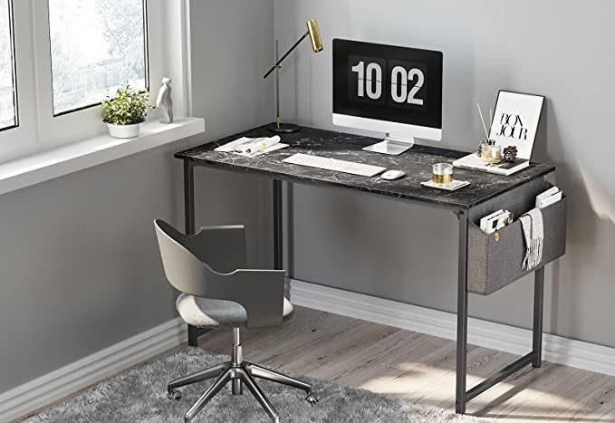 Nova 55" Study Writing Table Simple and Minimalist Look PC Desk with Marble Top