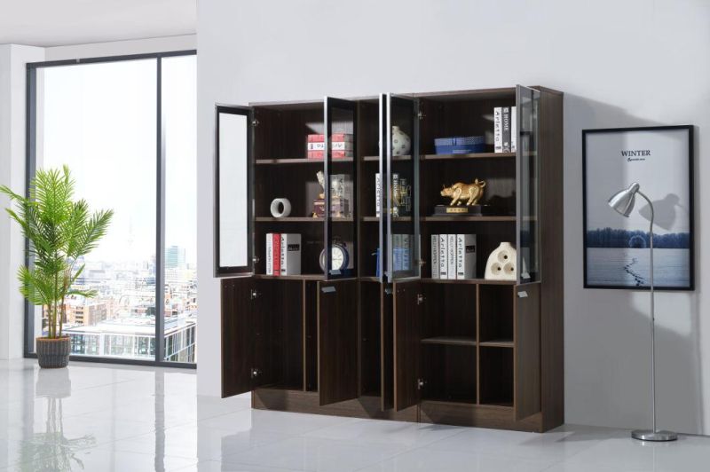 Modern Design MDF Wooden 2 Doors 3 Doors Office File Cabinet Bookshelf