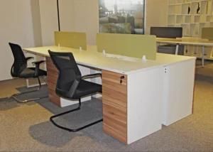 Modern New Office 4 Person Workstaiton with Storage Cabinet
