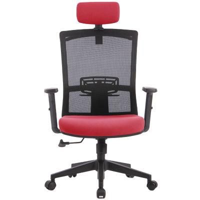 Ergonomic Computer High Back Office Red Mesh Chair with Headrest