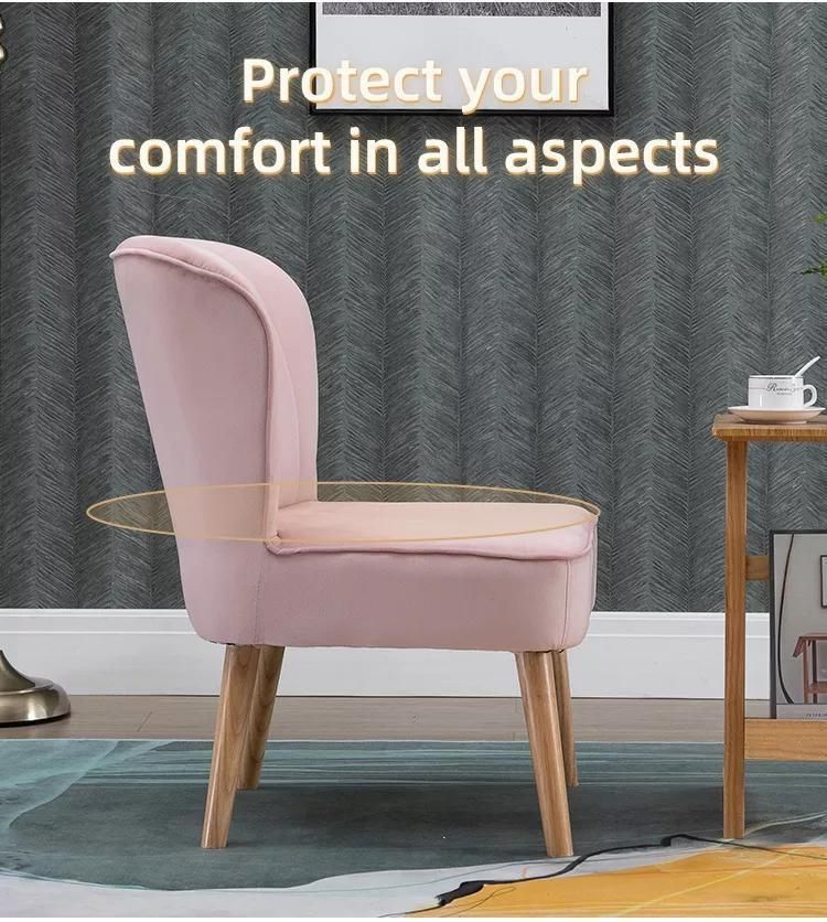 Wood Legs Home Furniture Leisure Chair Fabric Lounge Chair