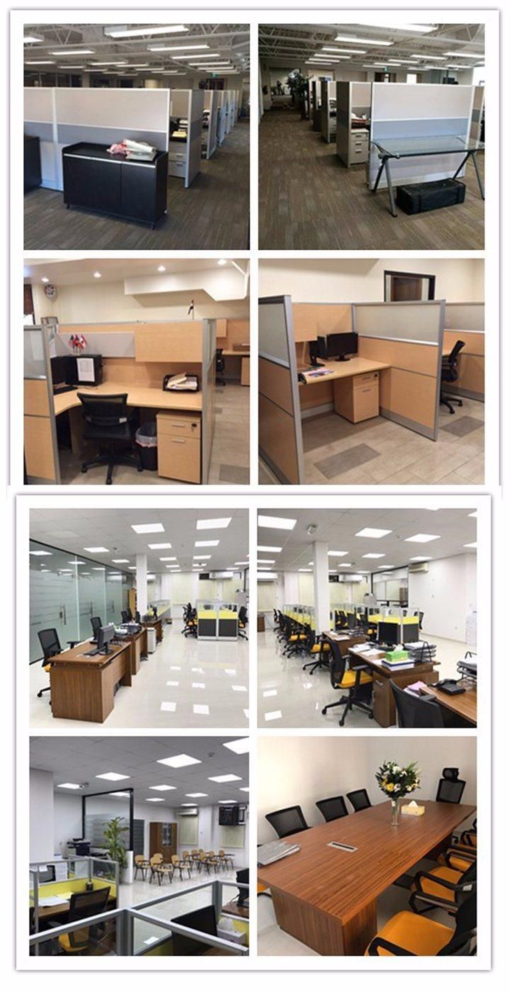 Commercial Office Cluster Workstation Coworking Cubicle Partition Desk with Cable Managment System