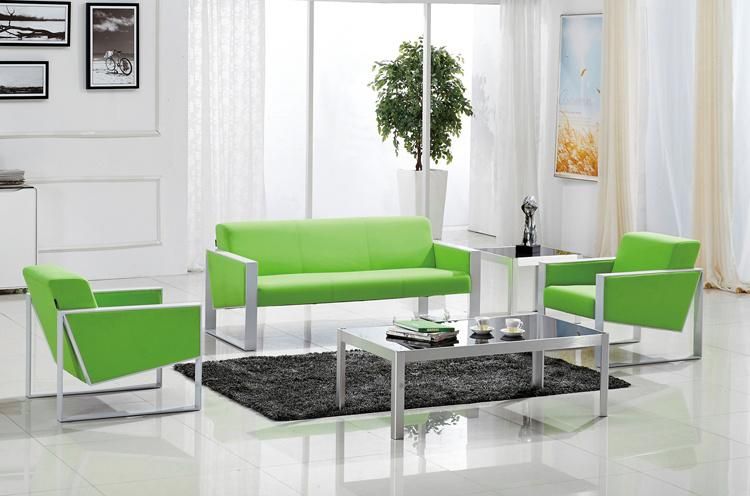 Simple Design Leisure Combination Office Sofa with Table