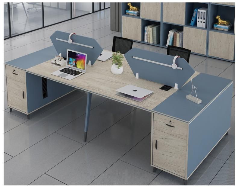 Chinese Modern Furniture Office 4 Person Modular Workstation Staff Desk Wholesale