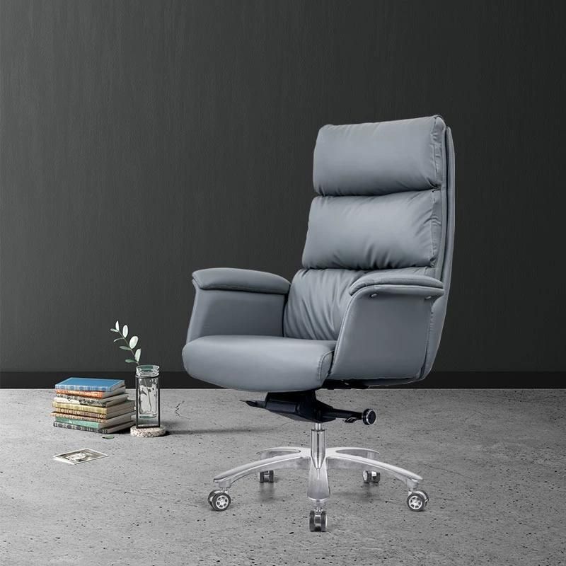 High Back Swivel Staff Boss Executive Modern Cow Real Leather Office Chair