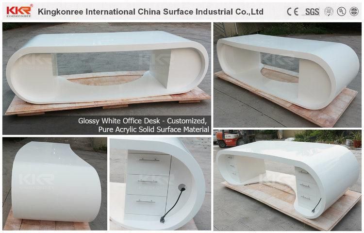 Custom Sizes Commercial Furniture High Ending Modern Design Artificial Stone Reception Desk