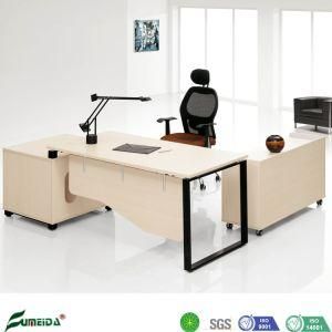 Bespoke Office Laminate Steel Based L-Set Desk with Mobile File Pedestals